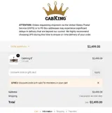 CabKing coupon verification screenshot