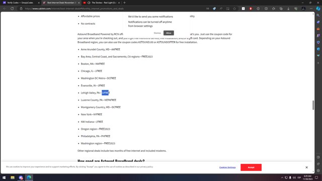 Cable TV checkout page showing Cable TV promo code box | Screenshot taken by SimplyCodes community member on Nov 30, 2023