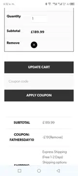 FATHERSDAY10 coupon verification screenshot