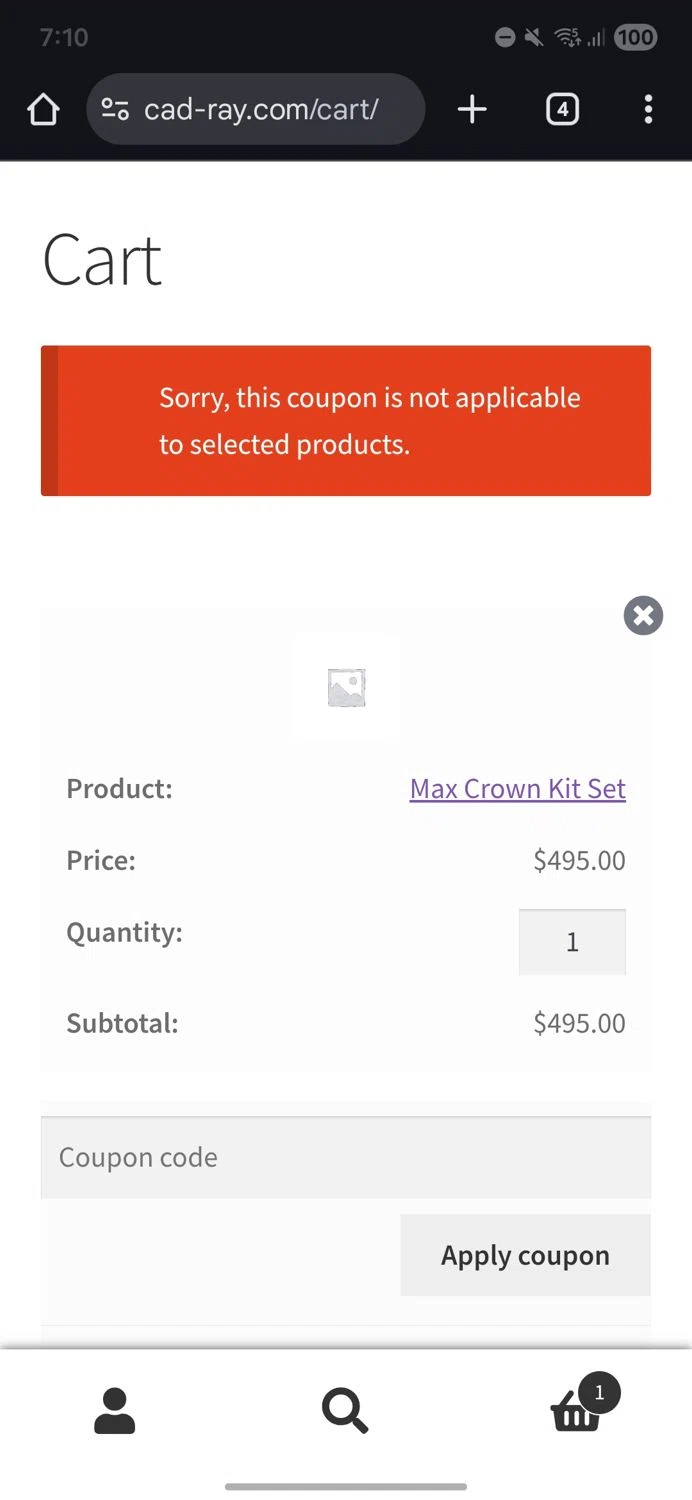CAD Ray promo code screenshot showing code digt5 applied at CAD Ray checkout page. Uploaded by SimplyCodes community member CleverLynx5188 on Dec 19, 2025