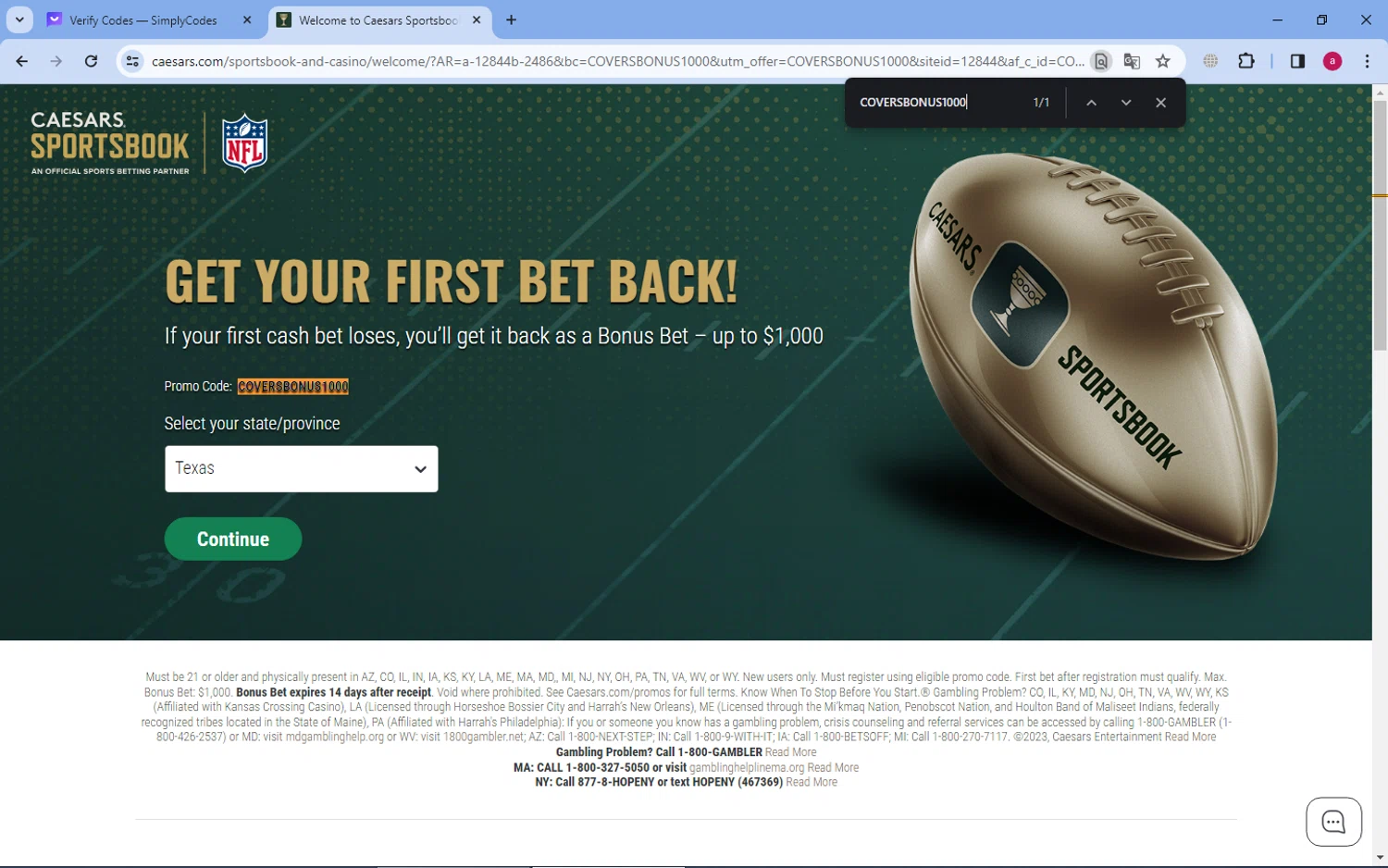 Caesars Sportsbook Promo Codes – 20% Off | August 2024