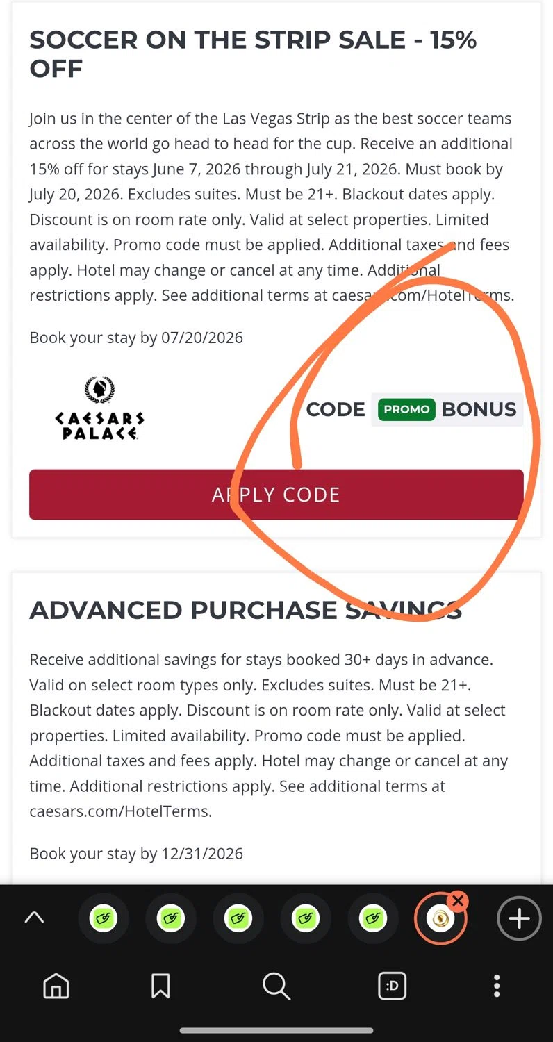 Caesars Sportsbook promo code screenshot showing code BONUS applied at Caesars Sportsbook checkout page. Uploaded by SimplyCodes community member Dejadepicharme on Jan 18, 2026