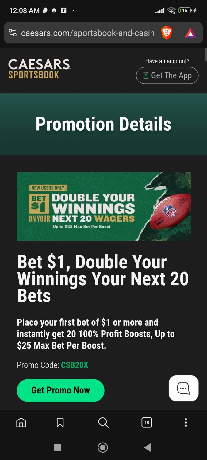 Caesars Sportsbook promo code screenshot showing code CSB20X applied at Caesars Sportsbook checkout page. Uploaded by SimplyCodes community member josegarcia6 on Aug 25, 2025