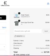ASHLEY10 coupon verification screenshot