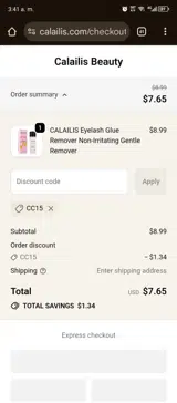 cc15 coupon verification screenshot