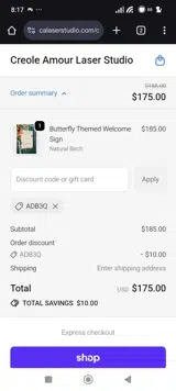 ADB3Q coupon verification screenshot