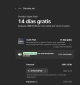 STARTUP20 coupon verification screenshot