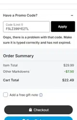 Calgary Flames Shop coupon verification screenshot