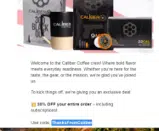 ThanksFromCaliber coupon verification screenshot