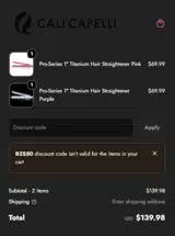B2S50 coupon verification screenshot