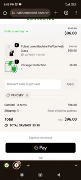 CaliConnected coupon verification screenshot