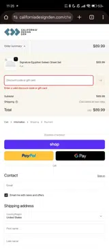 FALLBACK20 coupon verification screenshot