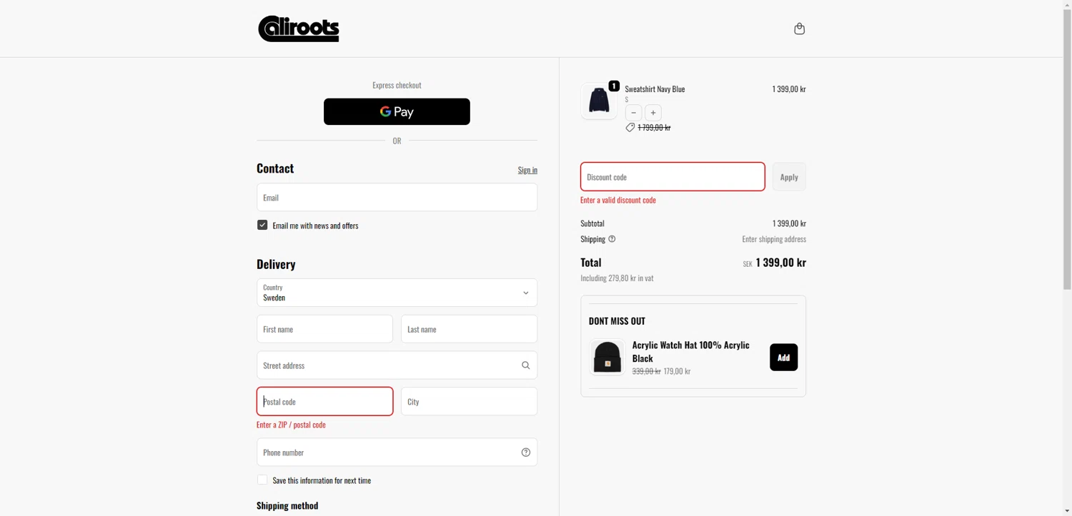 Caliroots UK promo code screenshot showing code boots15 applied at Caliroots UK checkout page. Uploaded by SimplyCodes community member RewardTitan728 on Nov 19, 2025