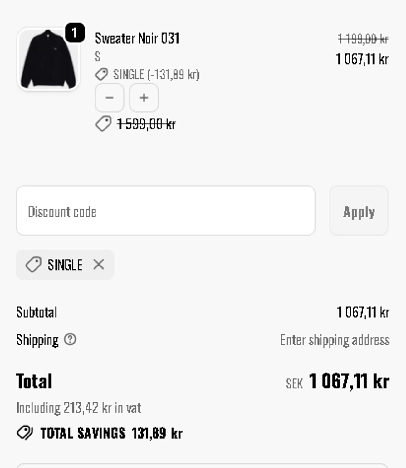 Caliroots UK checkout page showing Caliroots UK promo code box | Screenshot taken by SimplyCodes community member on Nov 11, 2025