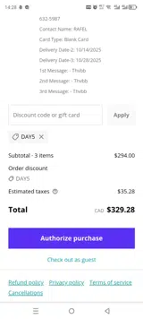 DAY5 coupon verification screenshot