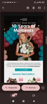 Callia coupon verification screenshot