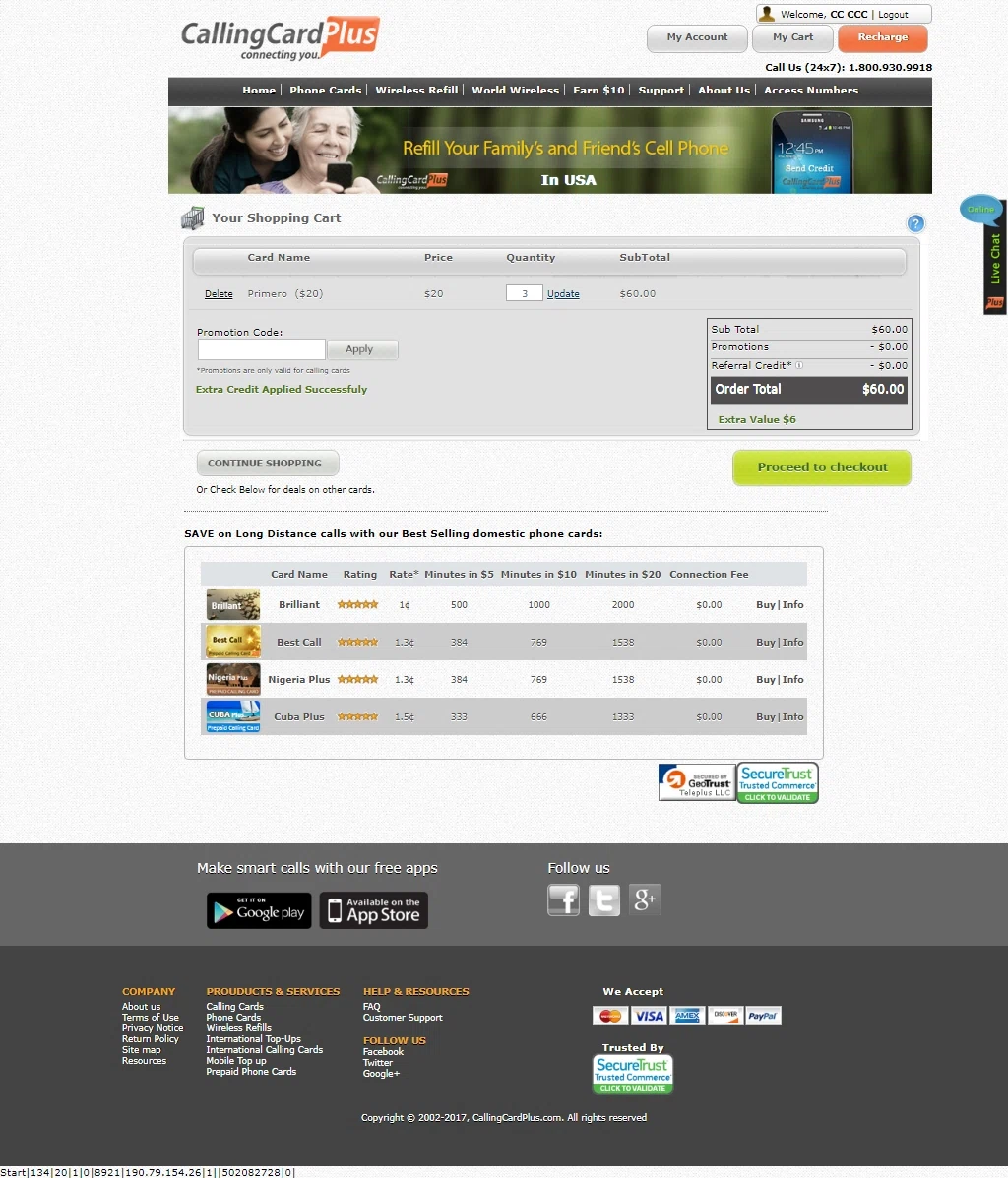 how to use Calling Card Plus coupons