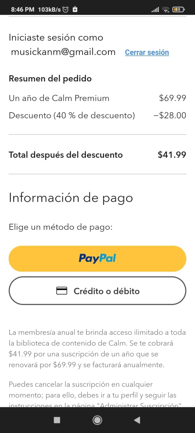Calm checkout page showing Calm promo code box | Screenshot taken by SimplyCodes community member on Feb 26, 2022