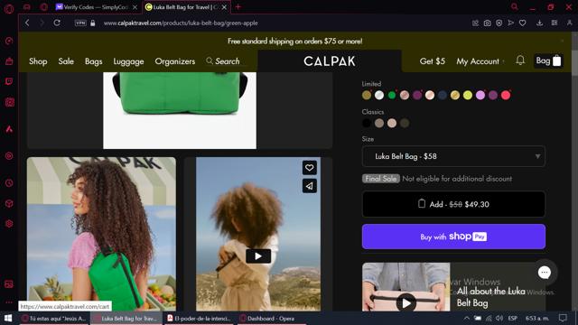 CALPAK checkout page showing CALPAK discount code box | Screenshot taken by SimplyCodes community member on Mar 28, 2024