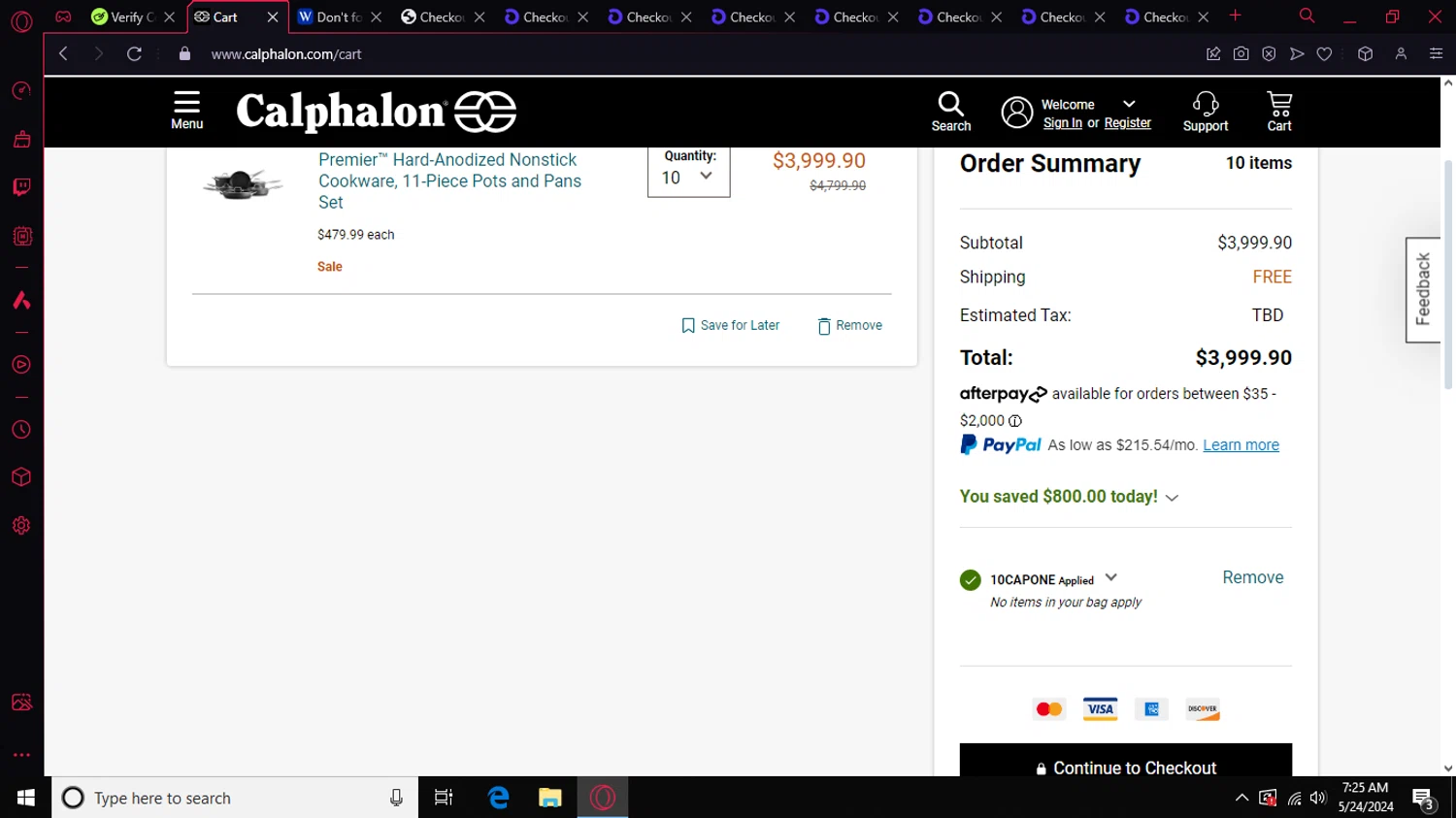 Calphalon Promo Codes 10 Off September 2024