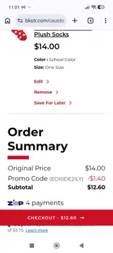 Cal Poly Mustangs coupon verification screenshot