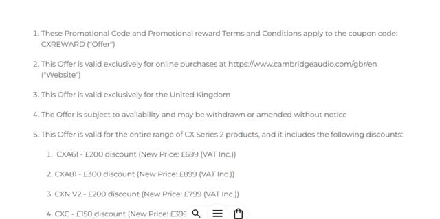 Cambridge Audio checkout page showing Cambridge Audio promo code box | Screenshot taken by SimplyCodes community member on Mar 24, 2024