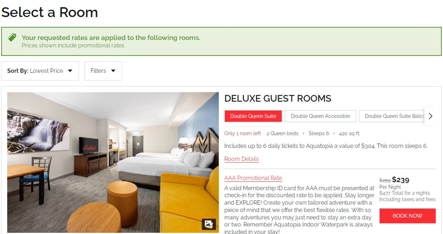 Camelback Resort promo code screenshot showing code AAA applied at Camelback Resort checkout page. Uploaded by SimplyCodes community member SavvyHawk656 on Mar 1, 2026