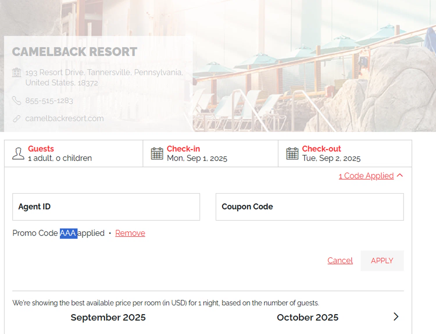 Camelback Resort Promo Codes - 15% Off Sep 2025