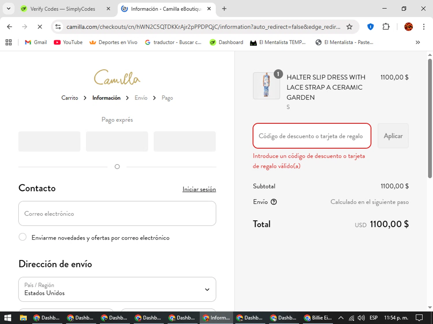 Camilla promo code screenshot showing code PLAYFUL applied at Camilla checkout page. Uploaded by SimplyCodes community member Rodolfo on Aug 25, 2025