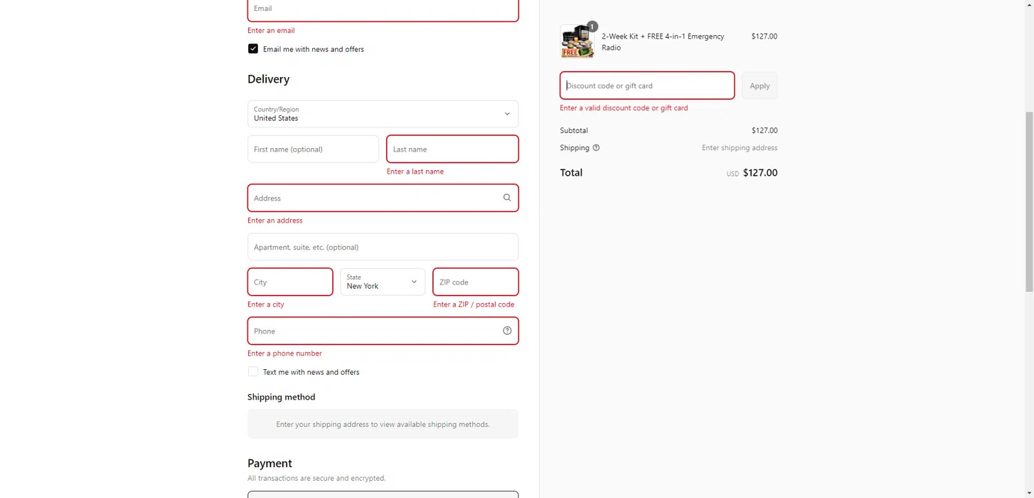 Camping Survival promo code screenshot showing code JULY25 applied at Camping Survival checkout page. Uploaded by SimplyCodes community member SilverChaser3269 on Jul 12, 2025