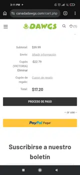 VICTORIA coupon verification screenshot