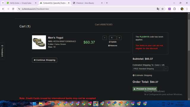 Canada Goose checkout page showing Canada Goose promo code box | Screenshot taken by SimplyCodes community member on Dec 29, 2024