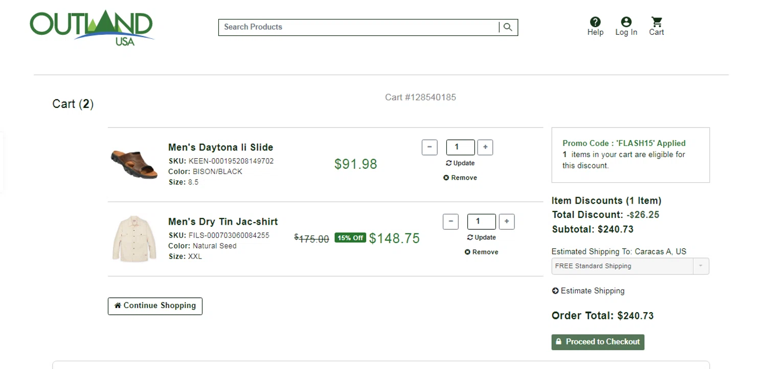 Canada Goose promo code screenshot showing code FLASH15 applied at Canada Goose checkout page. Uploaded by SimplyCodes community member johnenrique on Dec 25, 2025