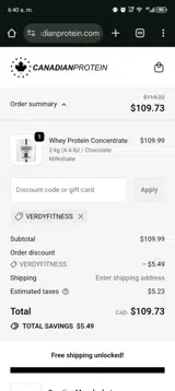 verdyfitness coupon verification screenshot