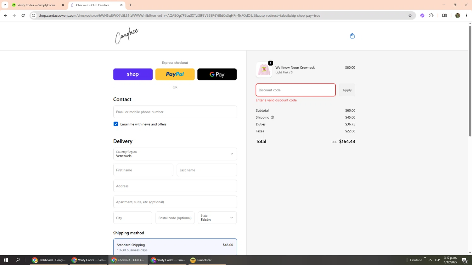 Candace Owens promo code screenshot showing code BLACK20 applied at Candace Owens checkout page. Uploaded by SimplyCodes community member Phoenix585 on Dec 1, 2025