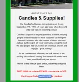Candles and Supplies coupon verification screenshot