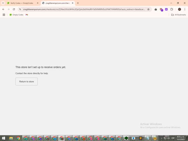 C&S Glitter Emporium checkout page showing C&S Glitter Emporium promo code box | Screenshot taken by SimplyCodes community member on Feb 12, 2025