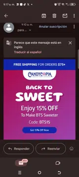 Candycopia coupon verification screenshot