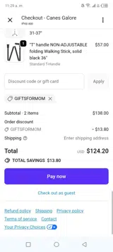 GIFTSFORMOM coupon verification screenshot
