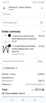 Momlove coupon verification screenshot