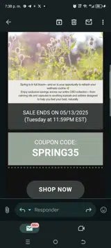 SPRING35 coupon verification screenshot