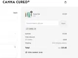 Canna Cured US coupon verification screenshot