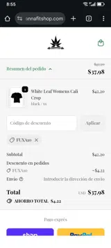 FUXA10 coupon verification screenshot