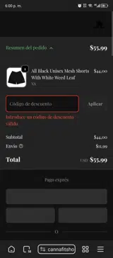DISCOUNT10 coupon verification screenshot