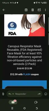 Flash coupon verification screenshot
