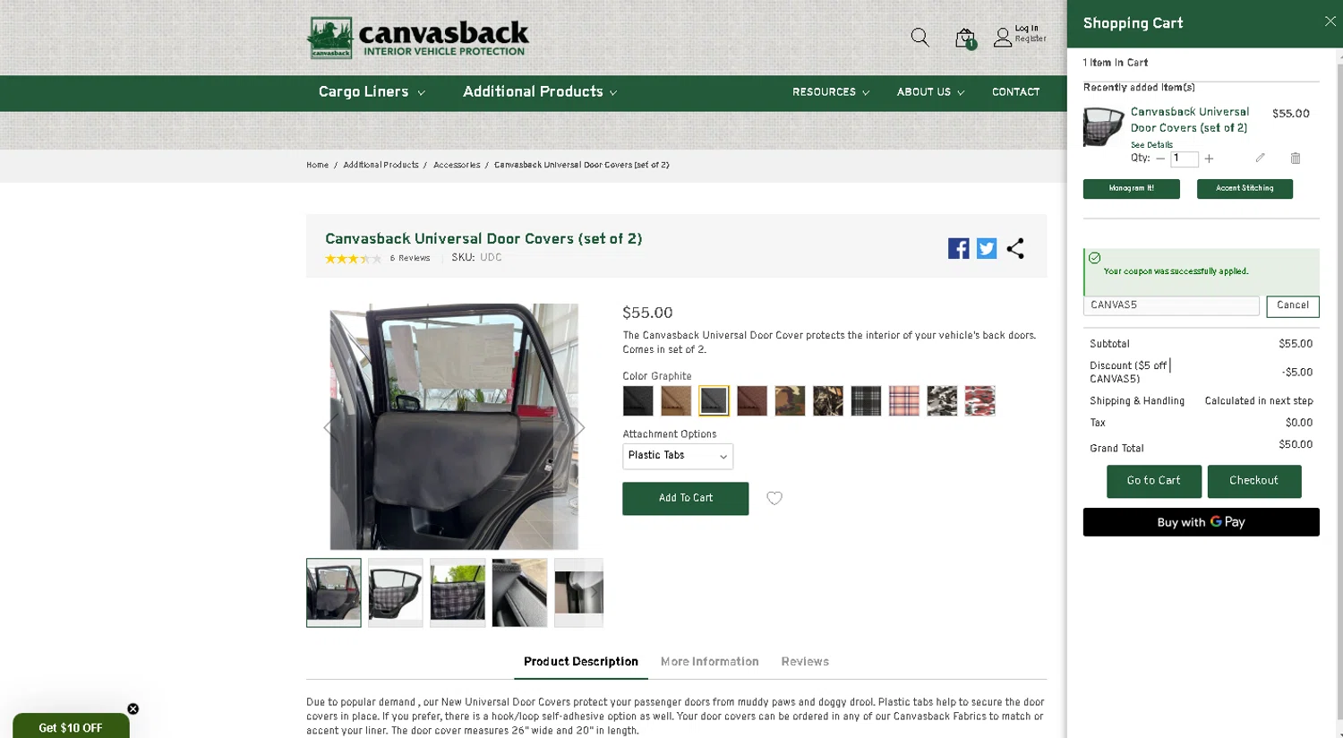 how to use Canvasback coupons