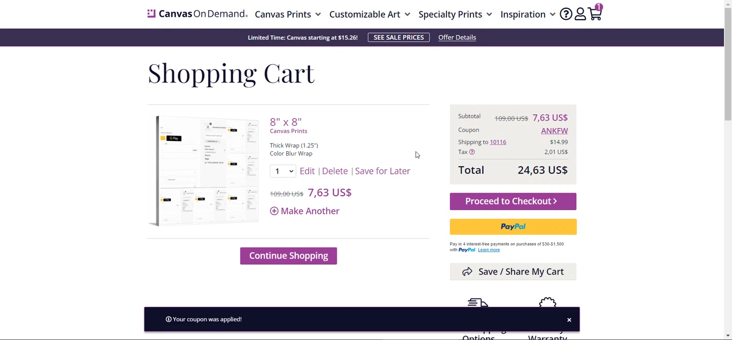 Canvas on Demand Coupons 93 Off Coupon Codes in August 2024