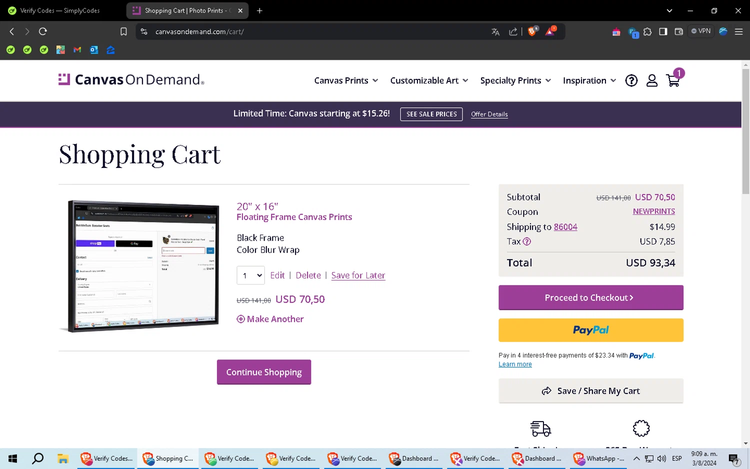 Canvas on Demand Coupons 93 Off Coupon Codes in August 2024