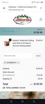 SAVENOX10 coupon verification screenshot