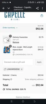 Longweekend coupon verification screenshot